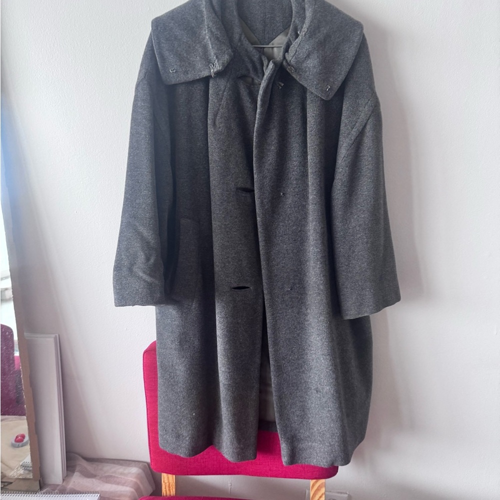 Vintage Gray Women's Coat-Missing buttons